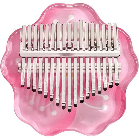 Kalimba 17 Note Keys Thumb Piano Pink Crystal Clear Transparent Finger Piano